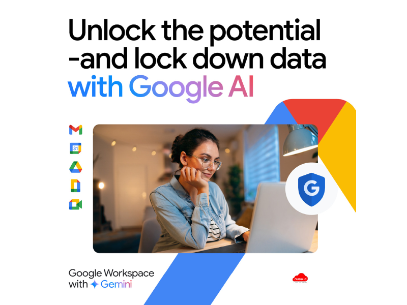 Ilustrasi antarmuka Gemini AI di dalam Google Workspace