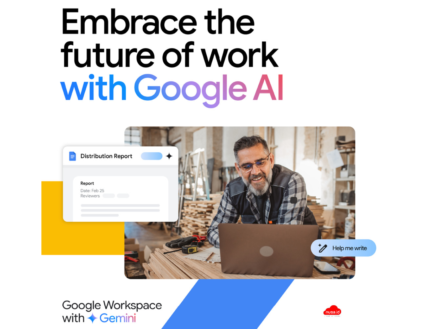 Ilustrasi Google Workspace dengan AI